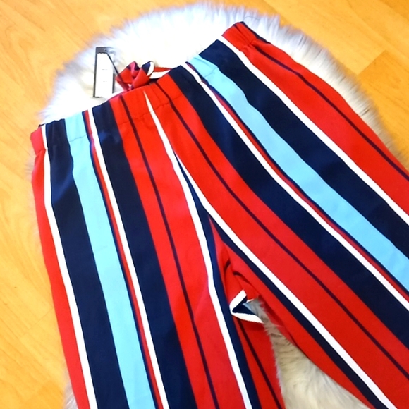 Romeo & Juliet Couture Striped Tie Waist Trousers-#1533 - Picture 10 of 12